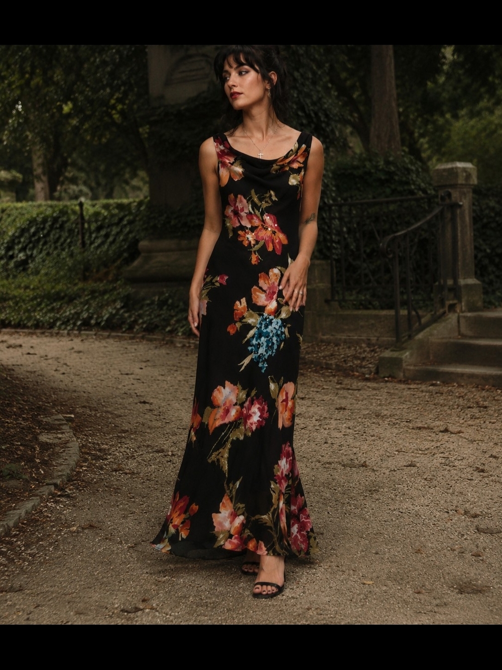 VINTAGE ROMANTIC DARK COQUETTE WHIMSIGOTH BEADED MAXI BY MLLE GABRIELLE  🦋